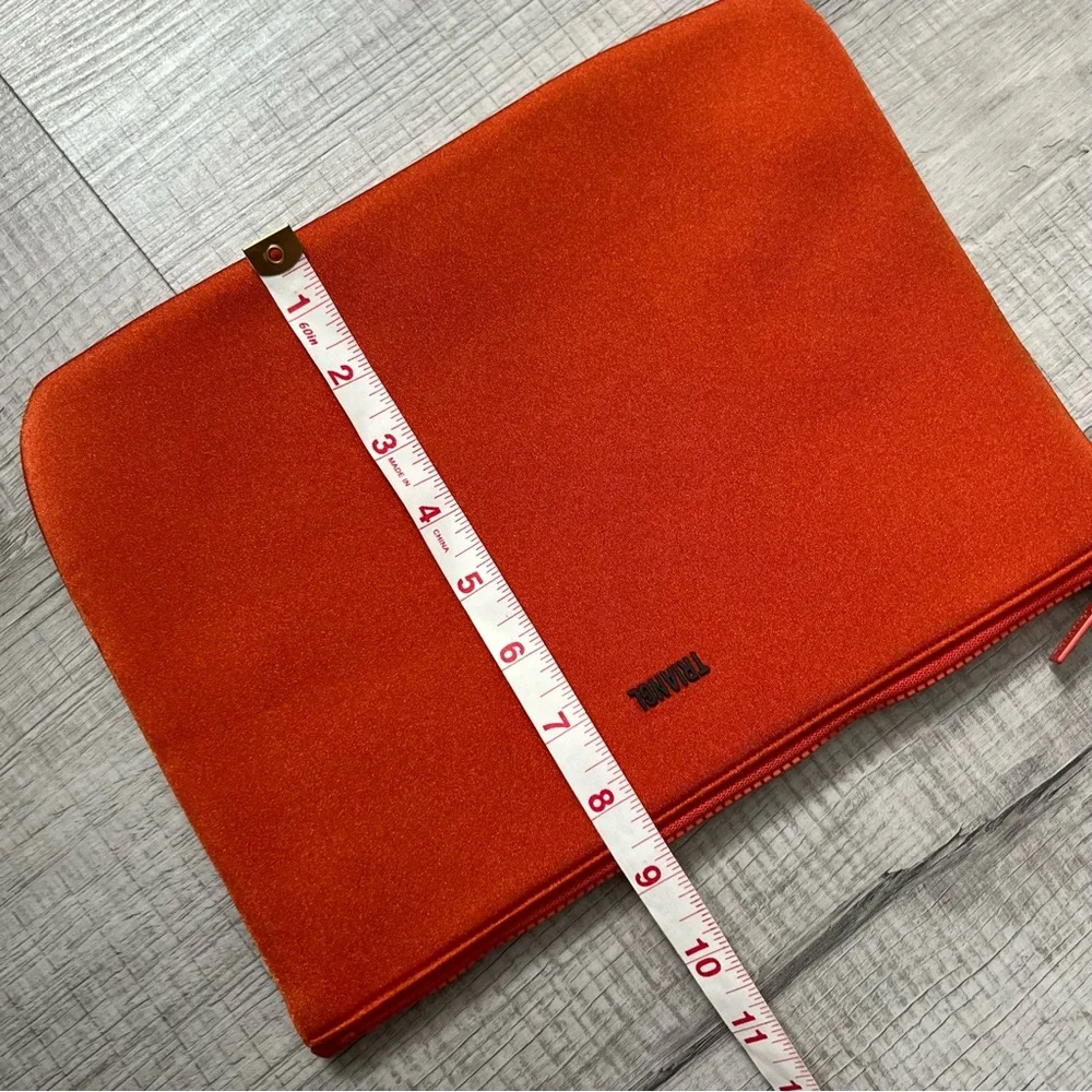 TRIANGL BIKINI Tangerine Neoprene Zip Pouch Travel Vacation Swim Beach